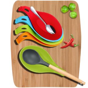 spoon rest utensil holder kitchen utensil rest pad mat for kitchen cook tools, spoons, ladles, tongs, spatulas,great for kitchen counter,stove top,coffee bar station