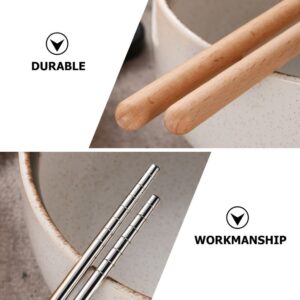 Luxshiny Stainless Steel Chopsticks Long Chopsticks Frying Cooking Chopsticks Foods Serving Chopsticks Hot Pot Chopsticks Public Chopsticks for Home Restaurant (40cm)