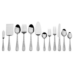 International Silver Garland Frost 67-Piece Stainless Steel Flatware Set with Serving Utensil Set, Service for 12