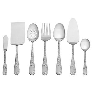 International Silver Garland Frost 67-Piece Stainless Steel Flatware Set with Serving Utensil Set, Service for 12