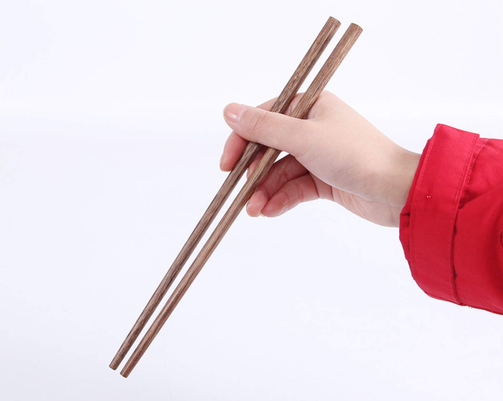 10 Pairs Chinese Ebony Wenge Wood Organic Chopsticks Set - Reusable Natural"Ji Chi Mu" - For Daily Use, Hotpot, Sushi Dinner, Wedding Dinner, Picnic, and Restaurants, etc.