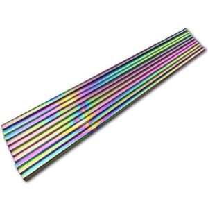 PAPER & QUARTZ Holographic Iridescent Rainbow Kitchen Utensil Chopsticks in Stainless Steel