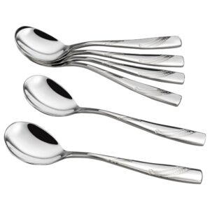 nicesh 8-piece stainless steel large buffet serving spoon, large kitchen spoon