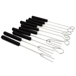 honbay 10pcs stainless steel chocolate candy dipping forks fondue forks for baking