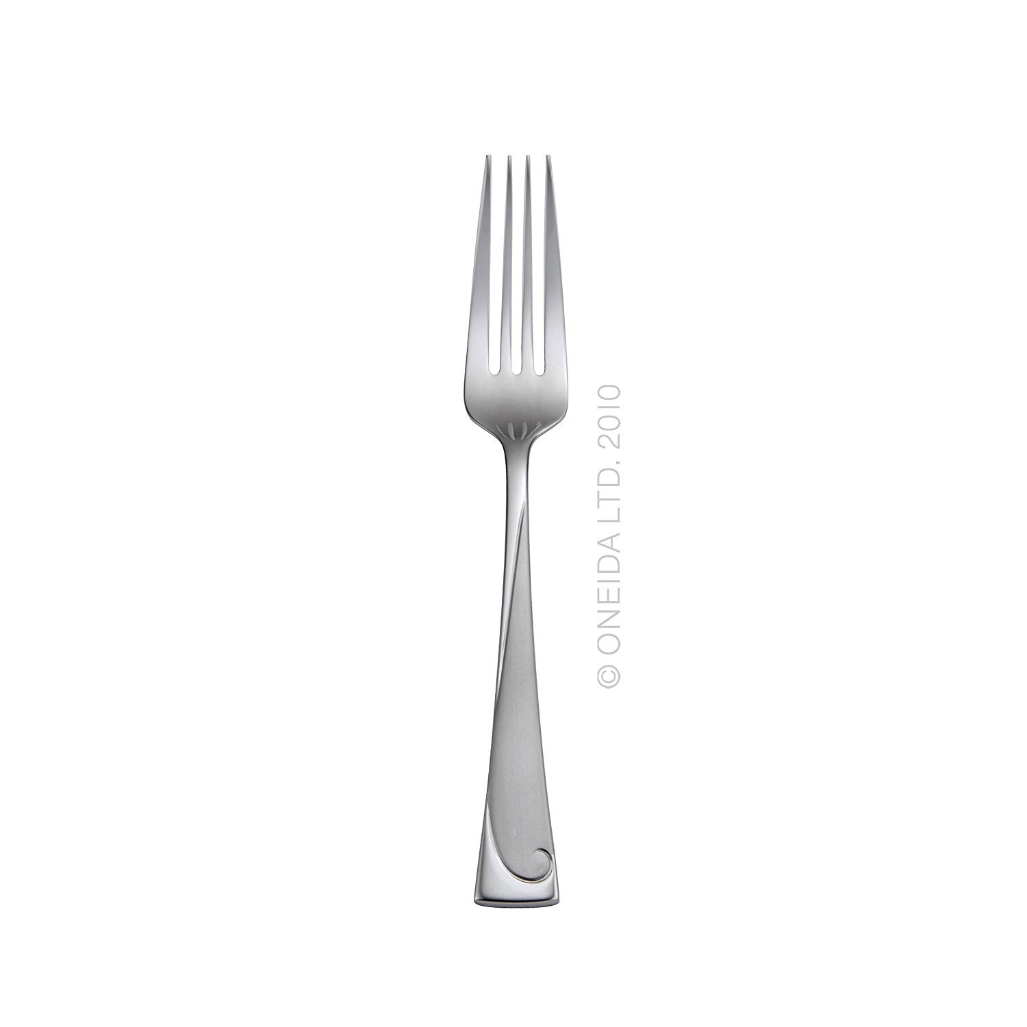 Oneida Script 45 Piece Everyday Flatware Set, 6.35 LB, Metallic