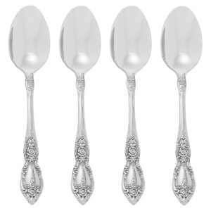 oneida flatware wordsworth set of 4 teaspoons,silver