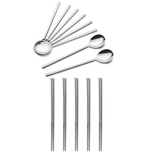 stainless steel korean spoon and stainless steel chopsticks