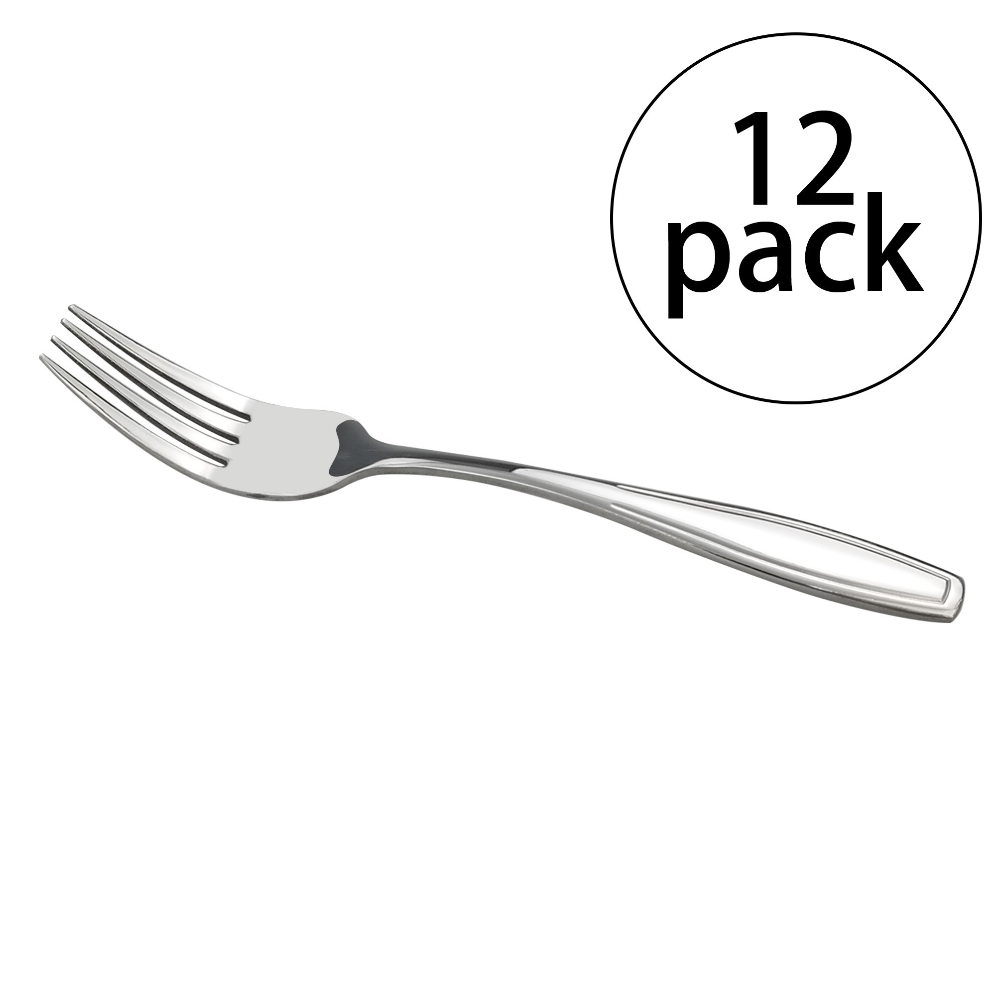 Pekky Stainless Steel Salad Forks, 7 Inch, Set of 12