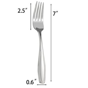 Pekky Stainless Steel Salad Forks, 7 Inch, Set of 12