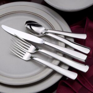 Modern America 20 Piece Set service for 4 stainless steel flatware 18/10 silverware Made in USA