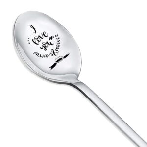 fathers mothers day gifts for mom dad i love you always and forever gifts spoons for best friends grauduation gifts boyfriend husband anniversary birthday gift coffee tea bestea spoon