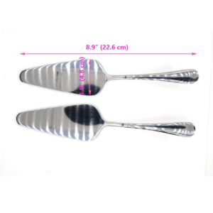 2 PCs Stainless Steel Flatware Pie Cake Dessert Serving Spatula Cutter 9-Inch Length