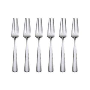 oneida aptitude everyday flatware dinner forks, set of 6, 18/0 stainless steel, silverware set