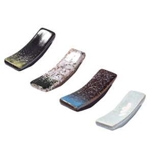 4 pieces japanese chopstick holders, ceramic chopstick rest