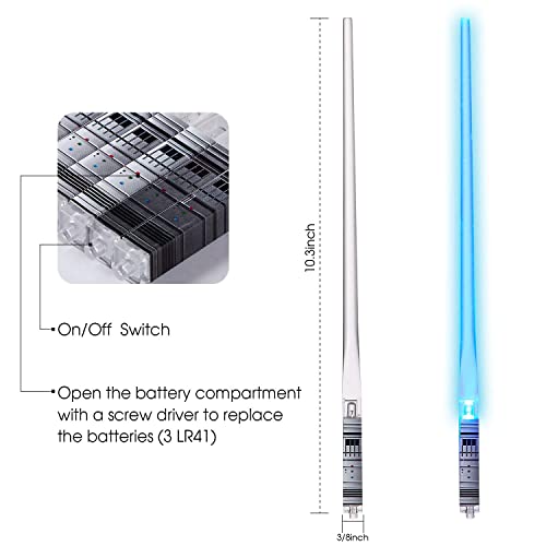 Light Up LightSaber Chopsticks, Blue Pair