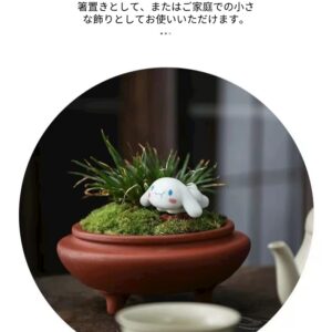 STJDM APULM Long-eared rabbit expression ceramic chopstick rest super cute pictogram 4 chopstick rest suitable for home, study, dining table, bistro.