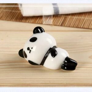 STJDM APULM Panda Chop Stick Rest 5 Different Shapes Ceramic Giant Panda Home Decoration Suitable for giving gifts to relatives and friends