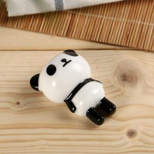 STJDM APULM Panda Chop Stick Rest 5 Different Shapes Ceramic Giant Panda Home Decoration Suitable for giving gifts to relatives and friends