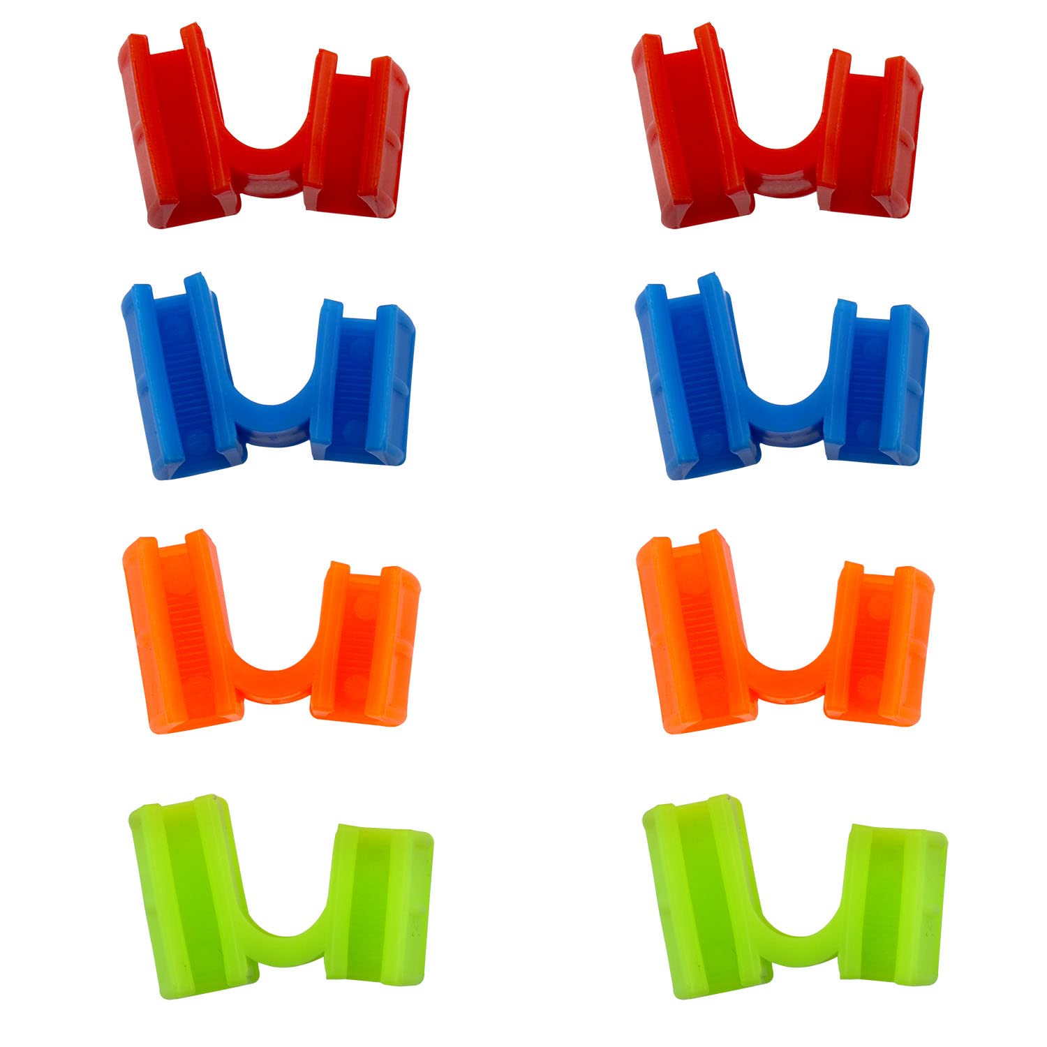 Haidong Chopstick assistant Plastic chopstick holder Recyclable Chopstick hinge connector Four colors Suitable for children adult beginners or instructors(Red, yellow,orange , Green *2)-8PCS