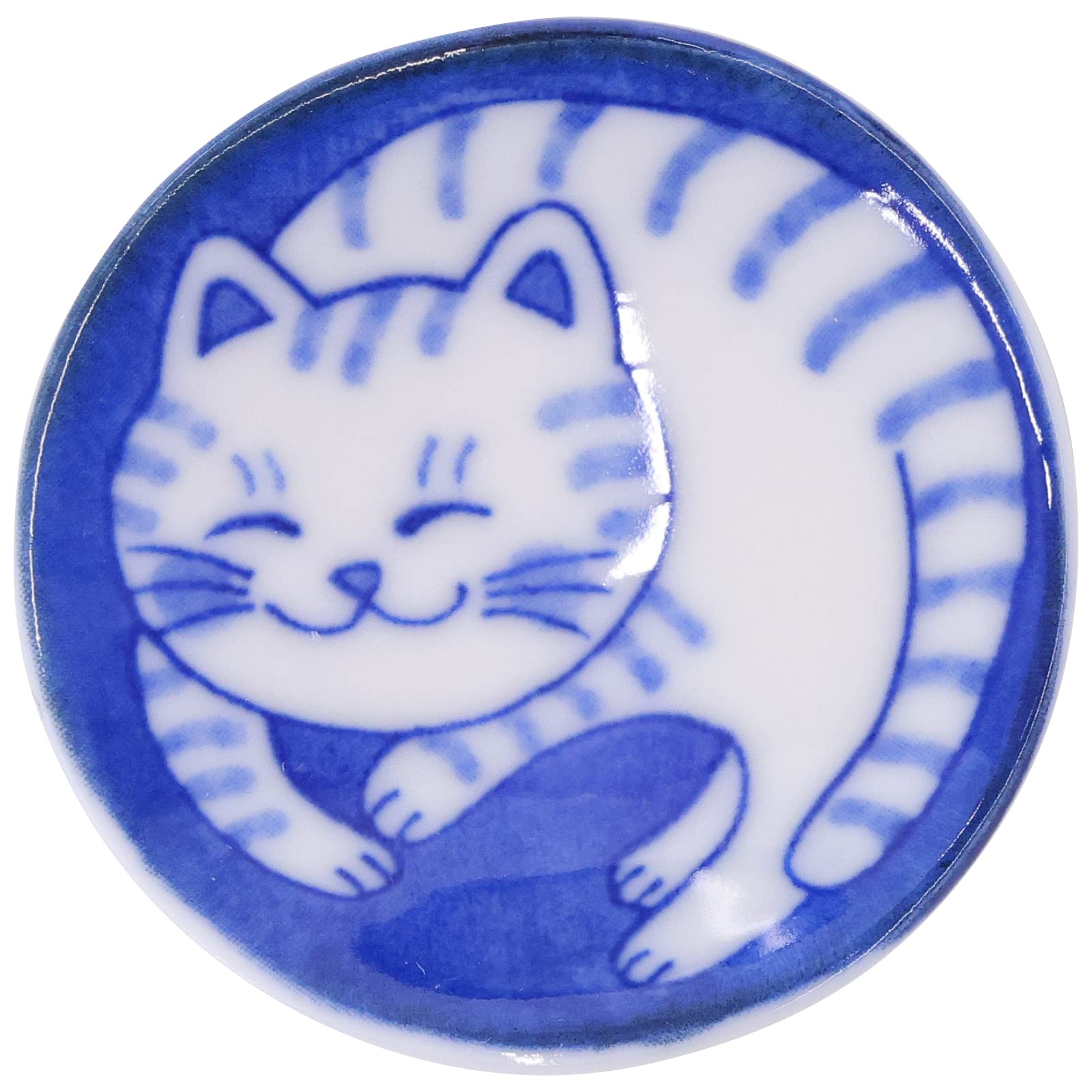 MIno Ware Chopstick Rest set, Kawaii Cute Cats Design, Japanese Ceramic Ware, Set of 4