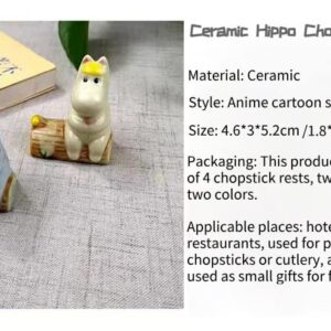 ABOING Japanese-style grocery 4 cartoon animal series Hippopotamus chopsticks stand Household trinkets The hippo