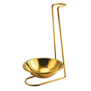 doitool stainless steel soup ladle spoon rest kitchen utensil rest gold