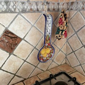 CERAMICHE D'ARTE PARRINI - Italian Ceramic Spoon Rest Holder Decorated Lemons Pottery Art Hand Painted Made in ITALY Tuscan