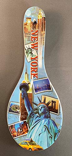 New York image spoon rest ceramic (light blue)