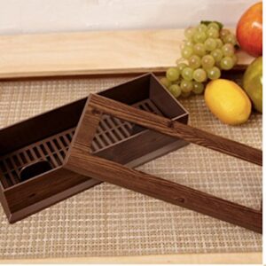 Living Chef Kitchen Chopsticks Spoon Organization Storage Box with Open Window Tree Wave Pattern Design