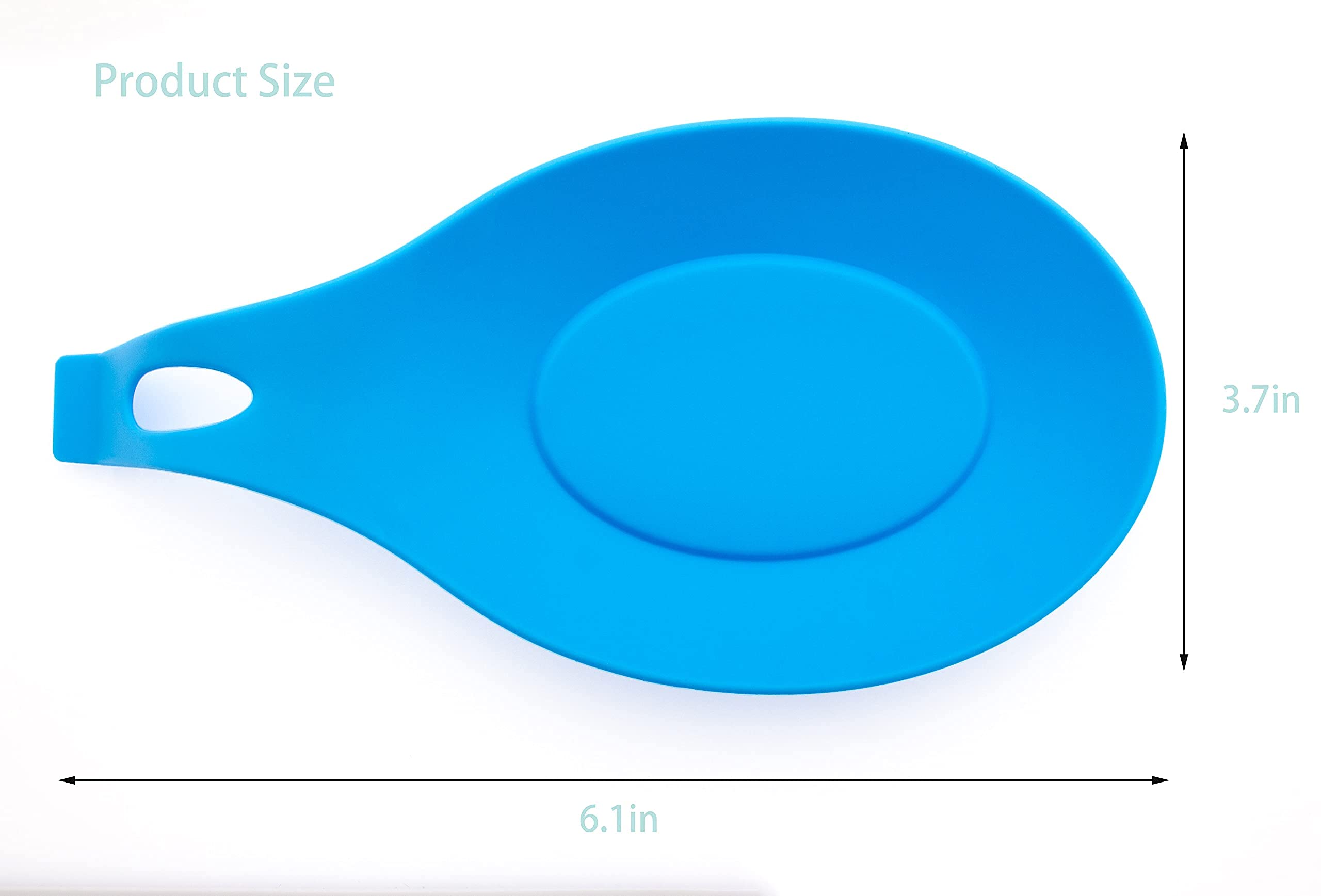 6Pcs Silicone Spoon Rest Counter Spatula Holder Spoon Rest For Kitchen Counter(Mixed Color)