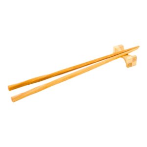 restaurantware chopstick rests 25 hourglass shape chopstick holders - holds forks or spoons for dinner tables and home decor dual color bamboo knife rests