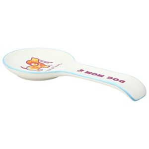 Pavilion Gift Company Dog Mom-Tie Dye-9.25" spoon rest, white