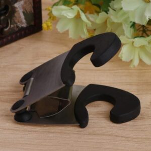 DOITOOL Pot Clip Holder Utensil Pot Clip Spoon Rest Stainless Steel Kitchen Gadget for Restaurant Home Utensil Rest Black