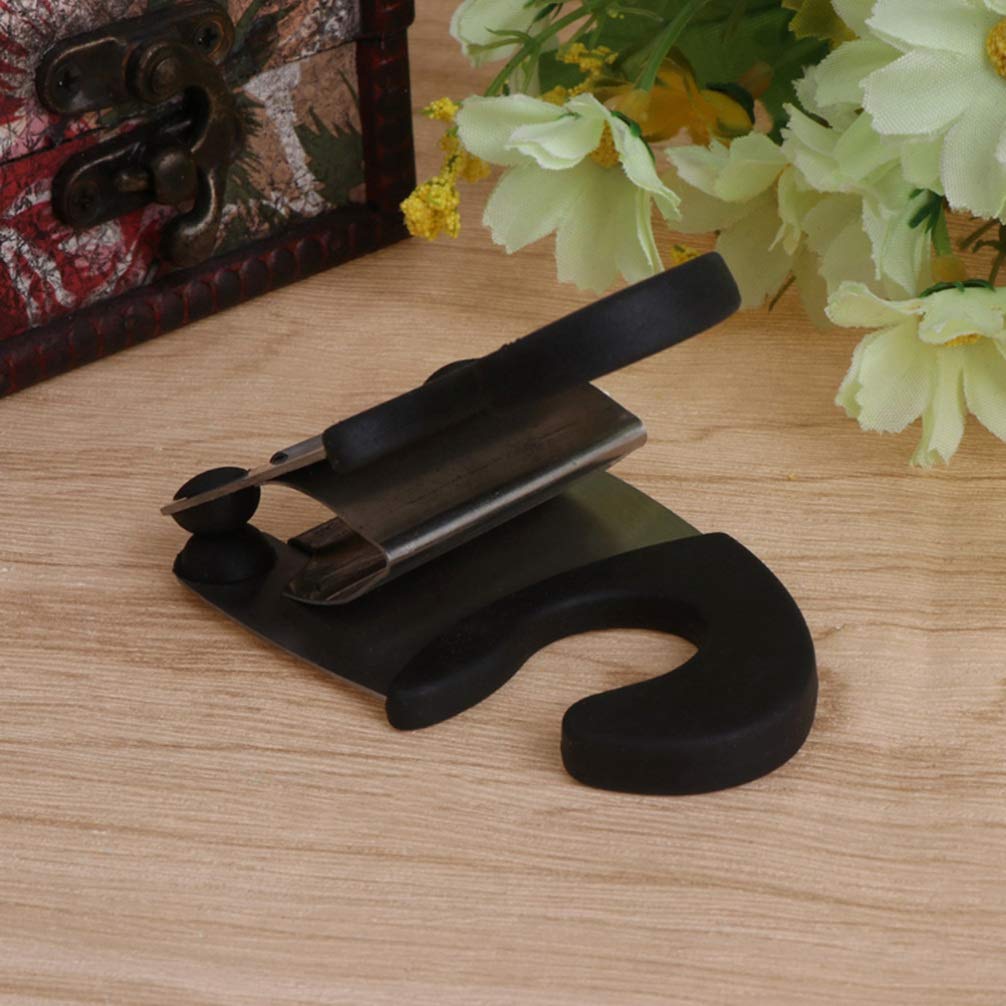 DOITOOL Pot Clip Holder Utensil Pot Clip Spoon Rest Stainless Steel Kitchen Gadget for Restaurant Home Utensil Rest Black