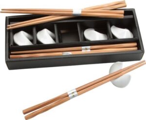 fuji merchandise chopsticks&rest set, one size, white