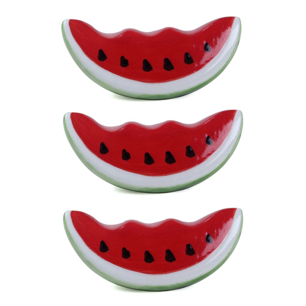 3 Pcs Ceramic Watermelon Chopsticks Rest Stand Tableware Knife Forks Dinner Service Holder Rack