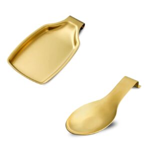 BETTWILL Gold Spoon Rest for Kitchen Counter