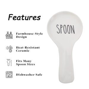 Spoon Rest for Kitchen Counter,Ceramic Spoon Holder,Ceramic Utensil Holder,Large Size Cooking Utensil Kitchen Spoon Rest -Essential Kitchen Gadgets & Accessories