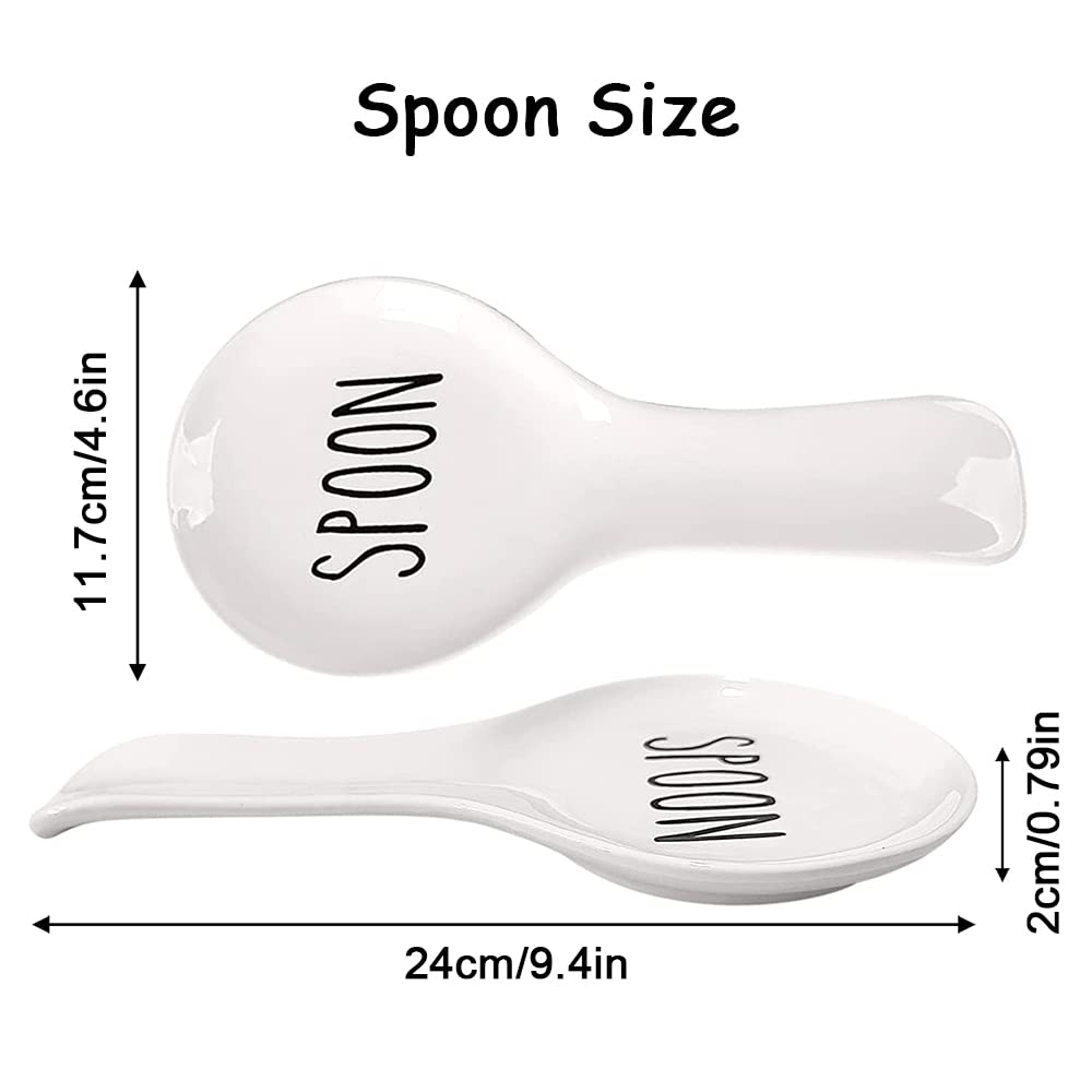 Spoon Rest for Kitchen Counter,Ceramic Spoon Holder,Ceramic Utensil Holder,Large Size Cooking Utensil Kitchen Spoon Rest -Essential Kitchen Gadgets & Accessories