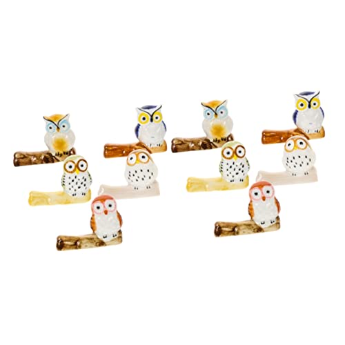 Luxshiny 10 Pcs Ceramic Chopstick Rest Fork Rest Pottery Chopstick Holders Animal Chopstick Holder Pretty Chopstick Holders Animal Decor Kitchen Chopstick Rest Chopsticks Bracket Ceramics