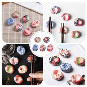 6pcs Chopstick Rest Chopsticks Holder Tableware Holder Japanese Chopsticks Mini Chopsticks Rest Rack Spoon Stand Home Chopsticks Rack Mini Chopstick Stand Cherry Blossoms