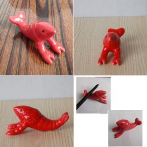 Kungfu Alien 4pcs Crayfish Chopstick Holder Rest Home Decorative Spoon Fork Knife Stand Dinner Tableware Pillow