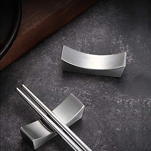 Hemoton 2PCS stainless chopsticks stainless steel chopsticks chinese chopsticks cutlery Rest dinnerware Spoon Rest Holder Tableware Chopsticks Rest Chopsticks Holder holder non stick