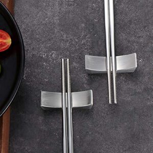 Hemoton 2PCS stainless chopsticks stainless steel chopsticks chinese chopsticks cutlery Rest dinnerware Spoon Rest Holder Tableware Chopsticks Rest Chopsticks Holder holder non stick