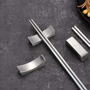 Hemoton 2PCS stainless chopsticks stainless steel chopsticks chinese chopsticks cutlery Rest dinnerware Spoon Rest Holder Tableware Chopsticks Rest Chopsticks Holder holder non stick