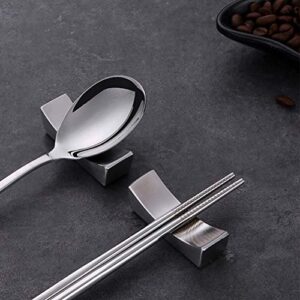 Hemoton 2PCS stainless chopsticks stainless steel chopsticks chinese chopsticks cutlery Rest dinnerware Spoon Rest Holder Tableware Chopsticks Rest Chopsticks Holder holder non stick