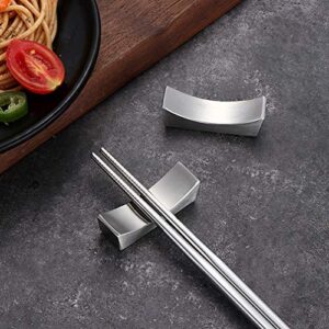 Hemoton 2PCS stainless chopsticks stainless steel chopsticks chinese chopsticks cutlery Rest dinnerware Spoon Rest Holder Tableware Chopsticks Rest Chopsticks Holder holder non stick