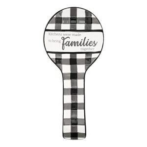 pavilion gift company pavilion-kitchens were made to bring families together 8.75" spoon rest, black