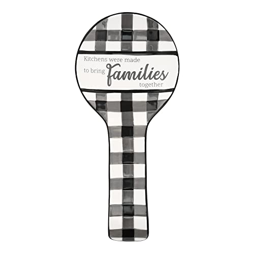 Pavilion Gift Company Pavilion-Kitchens were made to bring families together 8.75" spoon rest, Black