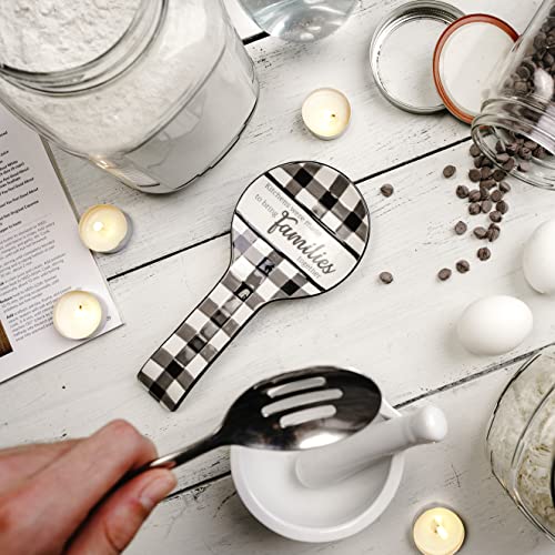 Pavilion Gift Company Pavilion-Kitchens were made to bring families together 8.75" spoon rest, Black